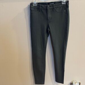 Liverpool Women's Dark Green Skinny ponte stretch skinny pants zip button 26W-2